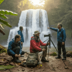 1771399749956_image Hikers at Costa Rican waterfall at sunrise