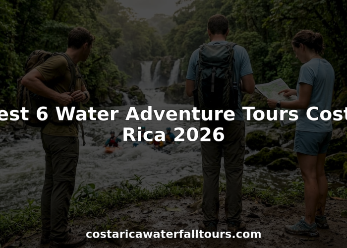 Tourists on riverbank ready for Costa Rica water adventure
